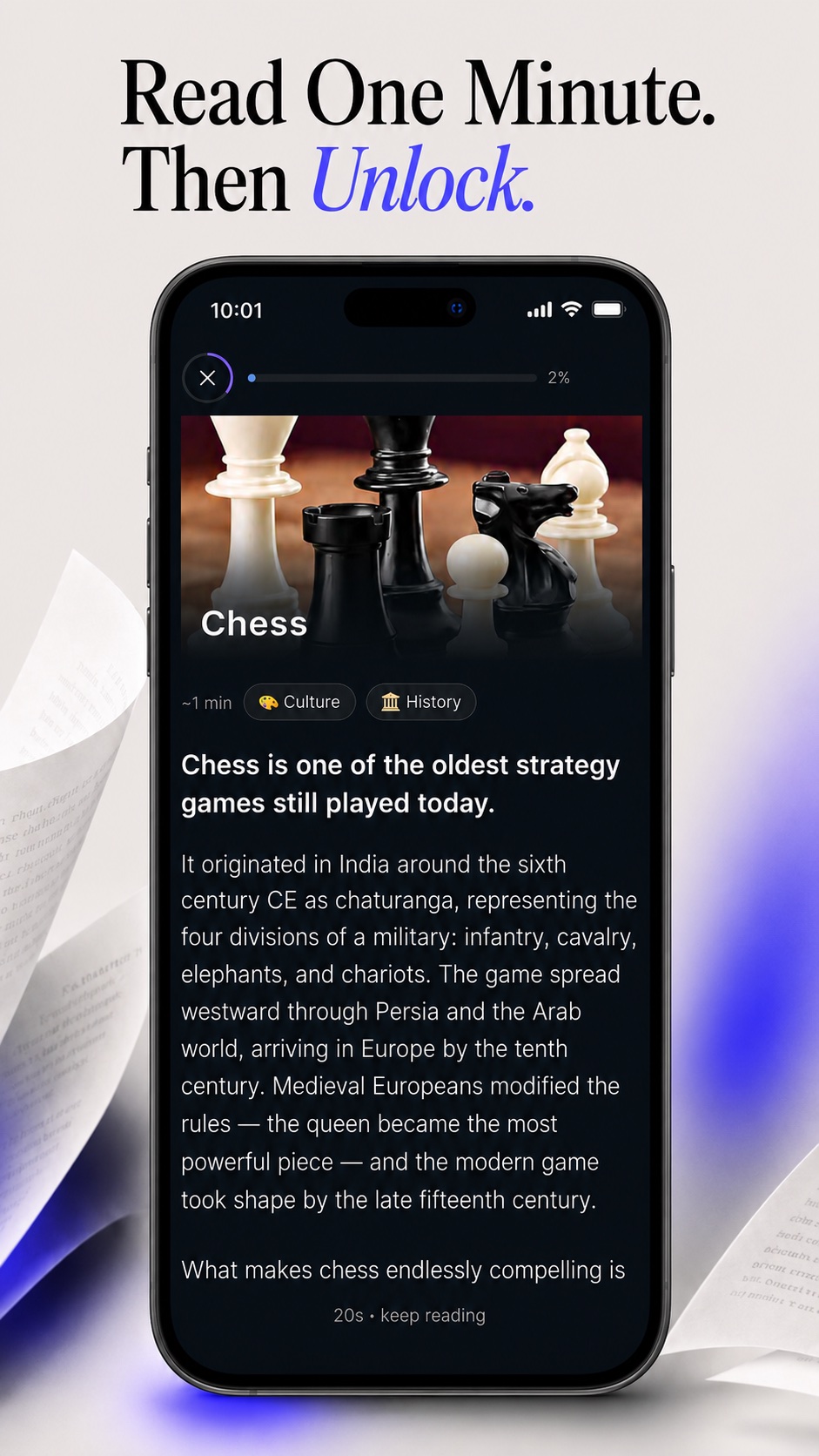 Read one article before unlocking